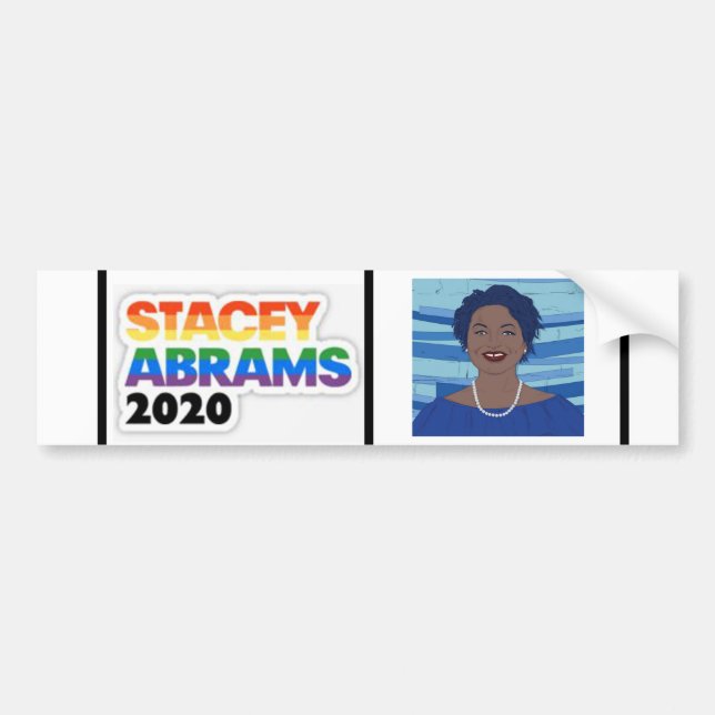 Stacey Abrams Autoaufkleber (Vorne)