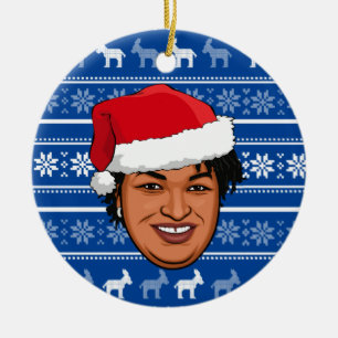 STACEY ABRAMS Christmas Keramik Ornament