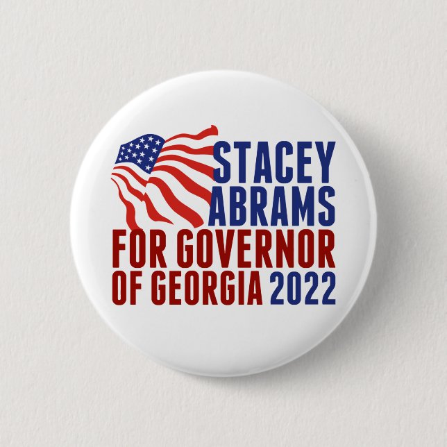 Stacey Abrams für die Wahl des Gouverneurs von Geo Button (Vorderseite)