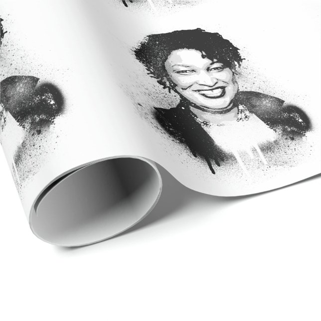 Stacey Abrams Graffiti-Kunst Geschenkpapier (Rolleneckpunkt)