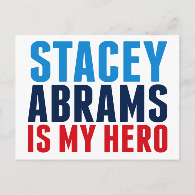 Stacey Abrams ist mein Held Postkarte (Vorderseite)