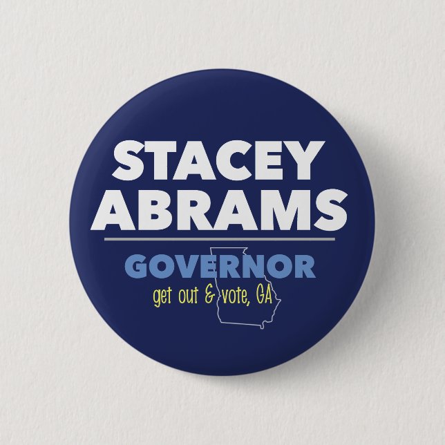 Stacey Abrams Unterstützer Button - Abstimmung GA! (Vorderseite)