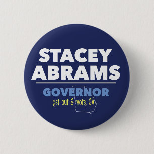 Stacey Abrams Unterstützer Button - Abstimmung GA!