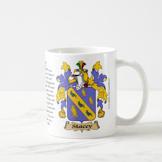 Stacey, der Ursprung, die Bedeutung und das Wappen Kaffeetasse (Rechts)