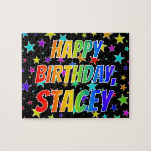 "STACEY" Vorname, Spaß "HAPPY BIRTHDAY"
