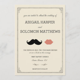 Stache + Kuss — Mustache & Lips Einladung Hochzeit