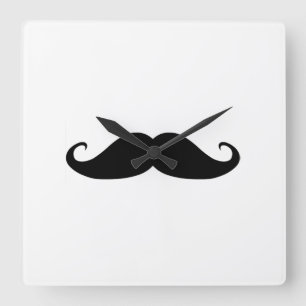 Stache Time Quadratische Wanduhr