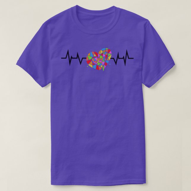 Stached Glas Heartbeat T-Shirt (Design vorne)