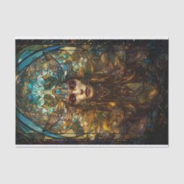 Stached Glass Fairy Lady Seidenpapier