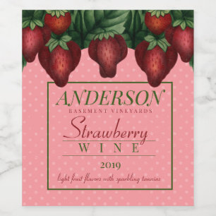 Stachelbeeren, hausgemachte Weine Weinetikett
