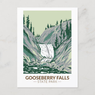 Stachelbeerfälle State Park Minnesota Vintage Postkarte