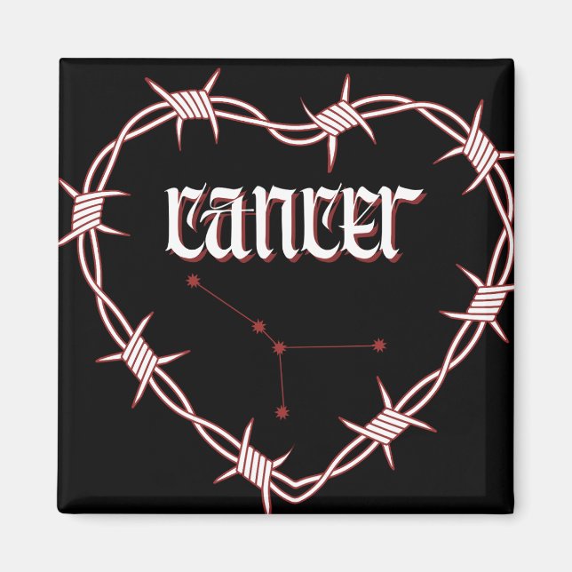 Stacheldraht aus der gotischen Ästhetik Magnet (Vorne)