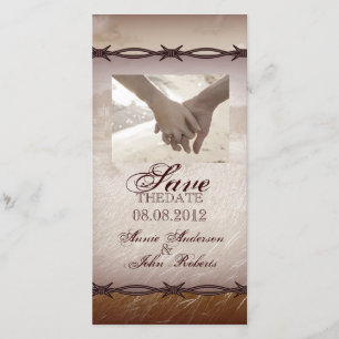 Stacheldraht-Westernland, das Save the Date