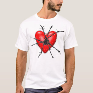 Stacheldrahtherz T-Shirt