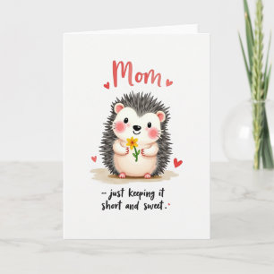 Stachelige Süße-Mama-Illustrationskarte Karte