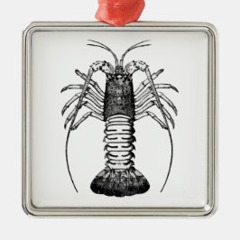Stacheliger Hummer (Kalifornien) Silbernes Ornament