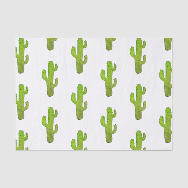 Stacheliges Kaktus-Druck-Seidenpapier Seidenpapier (Vorderseite)