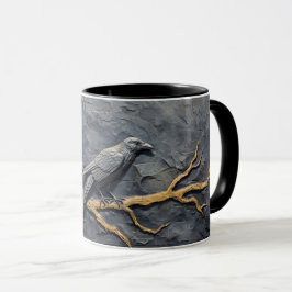 Stachelraven in Basrelief auf Tonschiefer Tasse