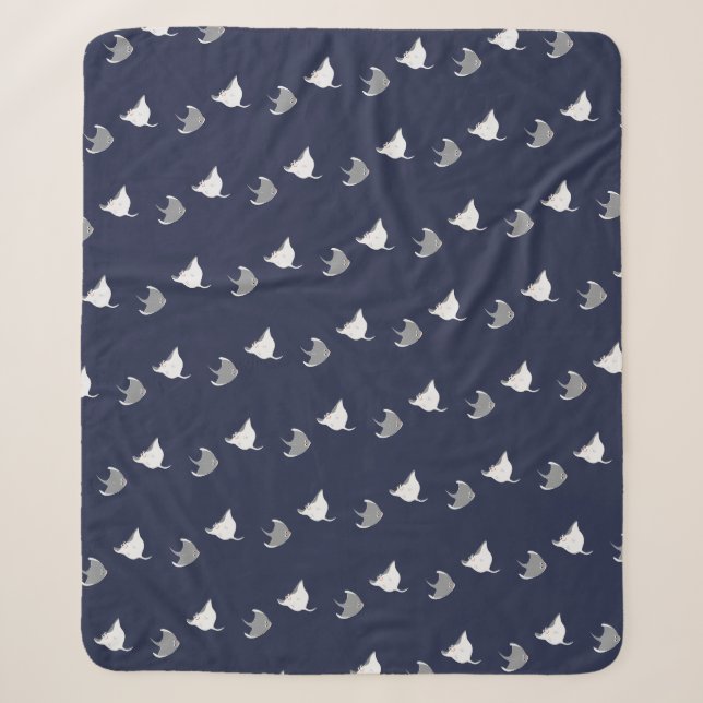 Stachelrochen-Muster Sherpadecke (Vorderseite)
