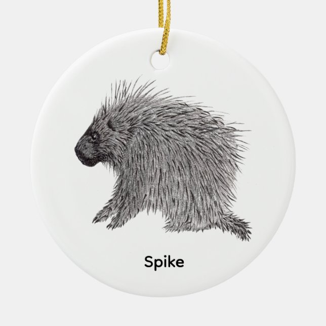 Stachelschwein Keramik Ornament (Vorne)