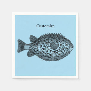 Stachelschwein Kugelfisch Thunder_Cove  Serviette