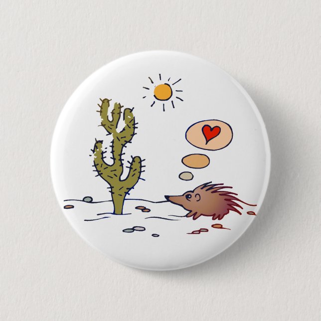Stachelschwein-Liebe Button (Vorderseite)