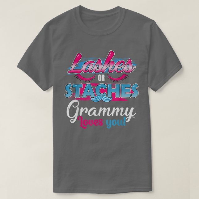 Staches oder Lashes Grammy Lieben Sie Bestes Gesch T-Shirt (Design vorne)