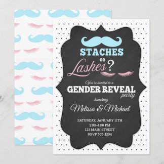 Staches ou coups de fouet Invitations de révélatio
