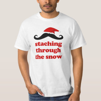 Staching durch das lustige Weihnachten Sankt des T-Shirt