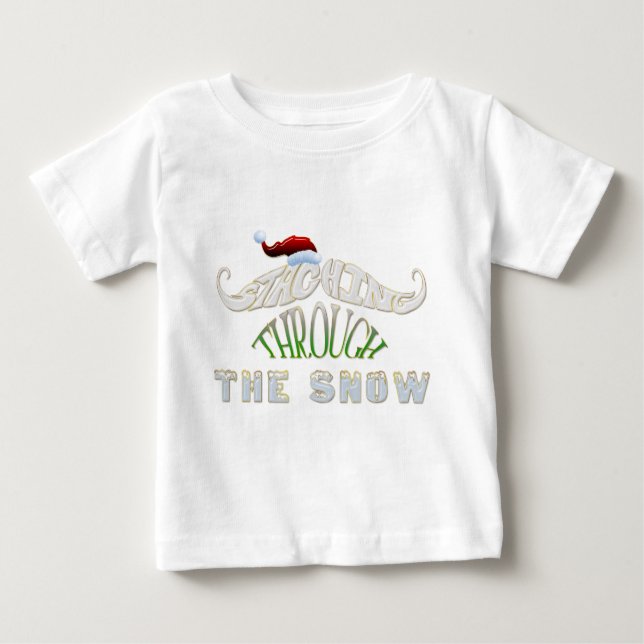 Staching durch den Schnee Baby T-shirt (Vorderseite)