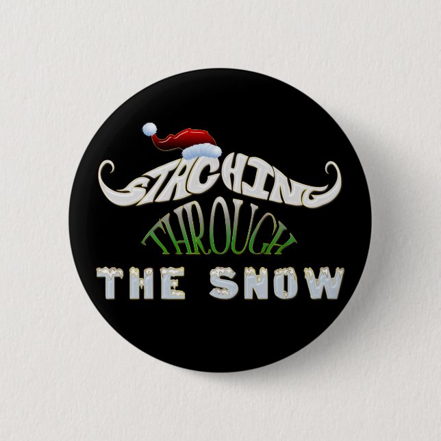 Staching durch den Schnee Button (Vorderseite)