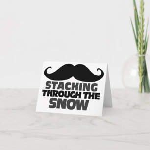 Staching durch den Schnee Feiertagskarte