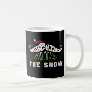 Staching durch den Schnee Kaffeetasse