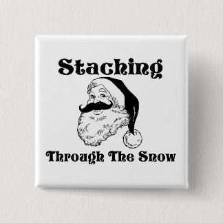 Staching durch den Schnee Sankt Button