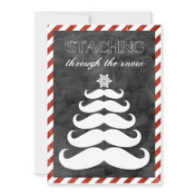 'Staching par la neige, carte de Noël de photo