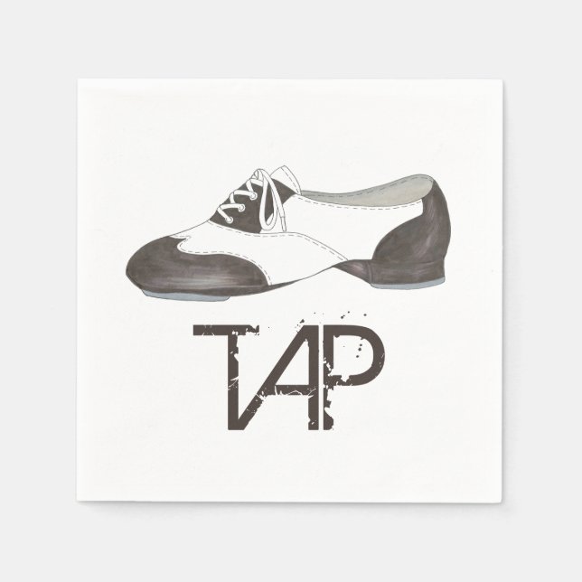 Stachst Showprint Tanzlehrer Tänzerin Tapdance Dec Serviette (Vorderseite)