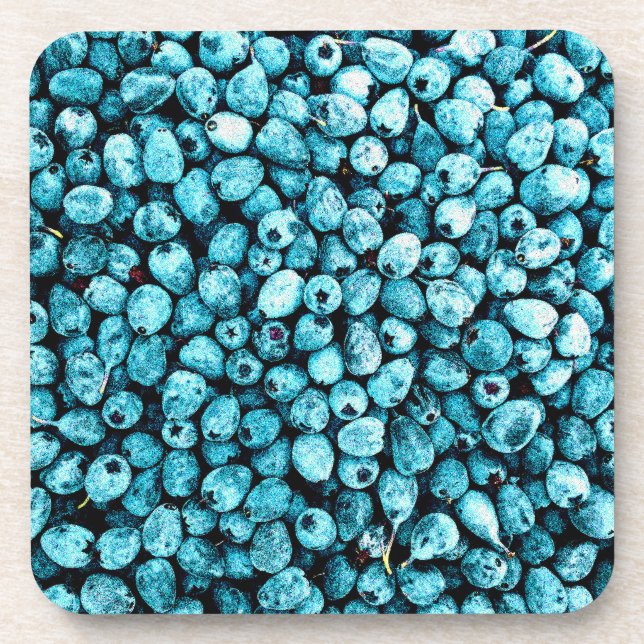 "Stack of Blueberry Fruit" Niedliches Foto. Jetzt  Getränkeuntersetzer (Vorderseite)