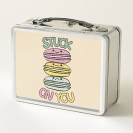Stack of Cute Kawaii Macarons Metall Brotdose