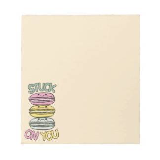 Stack of Cute Kawaii Macarons Notizblock