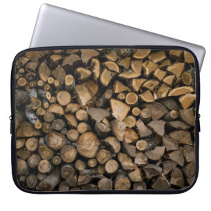 Stack of firewoods laptopschutzhülle