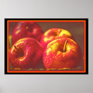"Stack of Red Apples Fruit" Niedliches Foto. Jetzt Poster