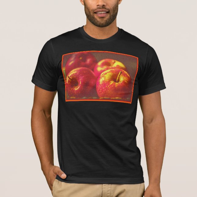 "Stack of Red Apples Fruit" Niedliches Foto. Jetzt T-Shirt (Vorderseite)