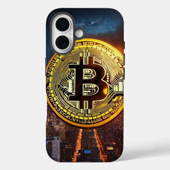 Stack Sats: Bitcoin-Telefonabdeckung iPhone 16 Hülle (Rückseite)
