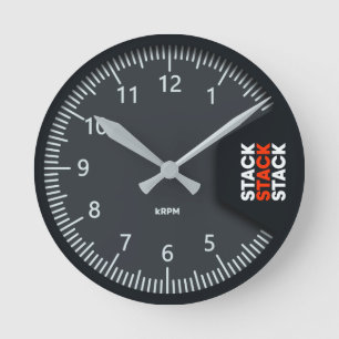 Stack-Tachometer-Uhr Runde Wanduhr