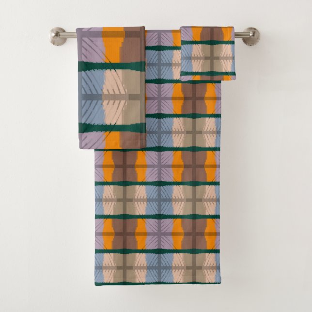 Stackable Mirrored Sensation Pattern Badhandtuch Set (Insitu)