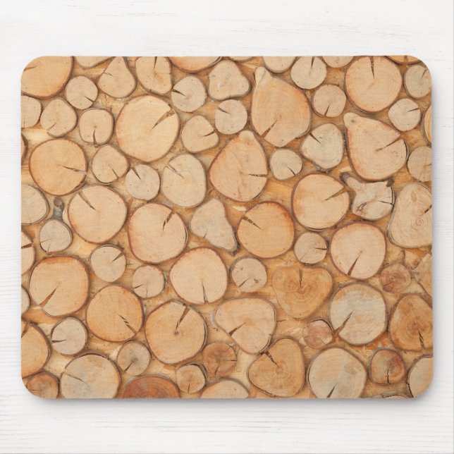 stacked tree logs mousepad (Vorne)