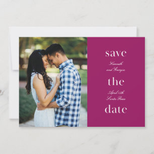 Stacked Wording Minimalist Save-The-Date