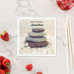Stacks Meditative Cairn Geburtstag Serviette