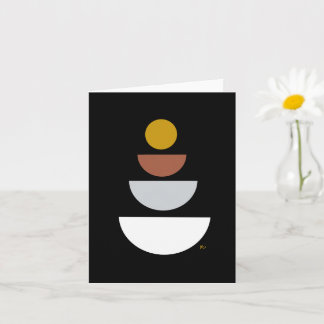 Stackte Kreise und halbe Kreise Mitteilungskarten