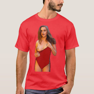 Stacy Cruz rotes Kleid T-Shirt